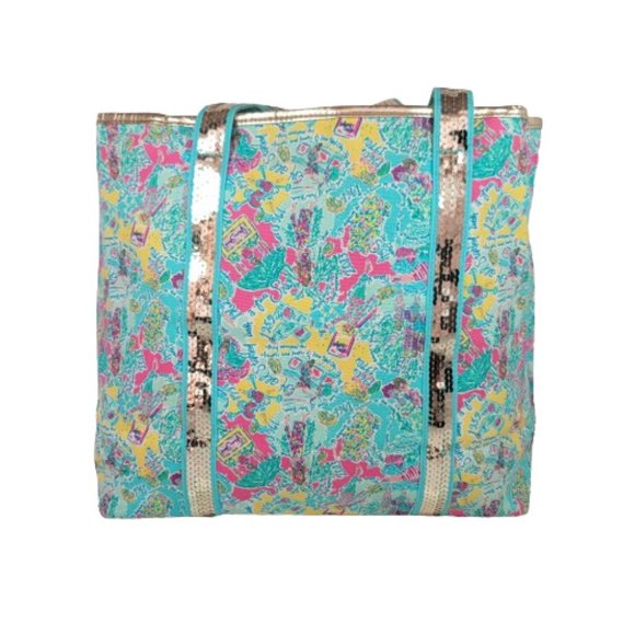 Lilly Pulitzer Large Utility Sequins Tote Bag - Picture 9 of 13